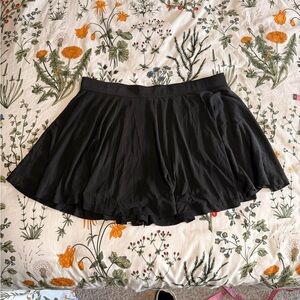 Express Black Flounce Skater Skort